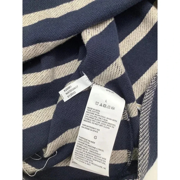 Nautica Men’s 100% Cotton Navy Striped Shirt New With Tags - Picture 5 of 5